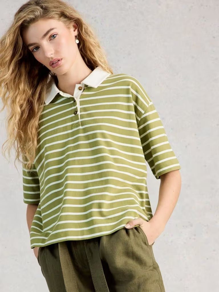 Young Ideas/Henmores - Ruby Rugby Top - Green Multi - 8