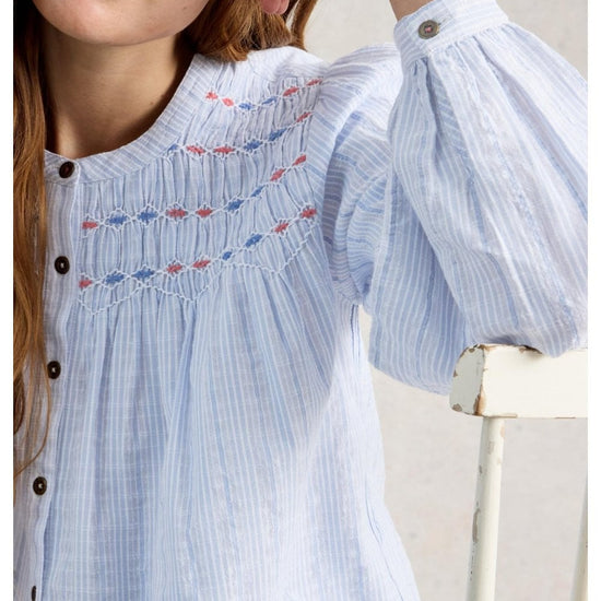 Young Ideas/Henmores - Sammy Smock Top - Blue Multi - 8