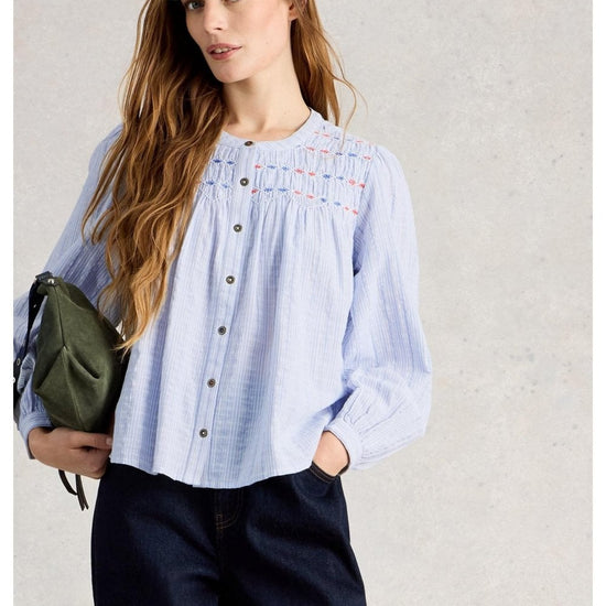 Young Ideas/Henmores - Sammy Smock Top - Blue Multi - 8