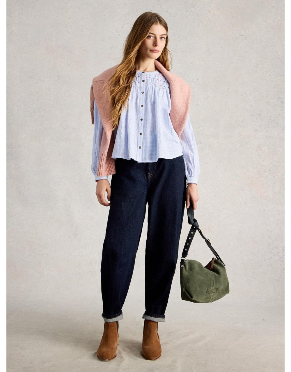 Young Ideas/Henmores - Sammy Smock Top - Blue Multi - 8