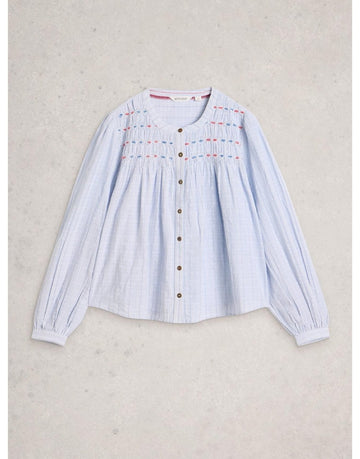 Young Ideas/Henmores - Sammy Smock Top - Blue Multi - 8