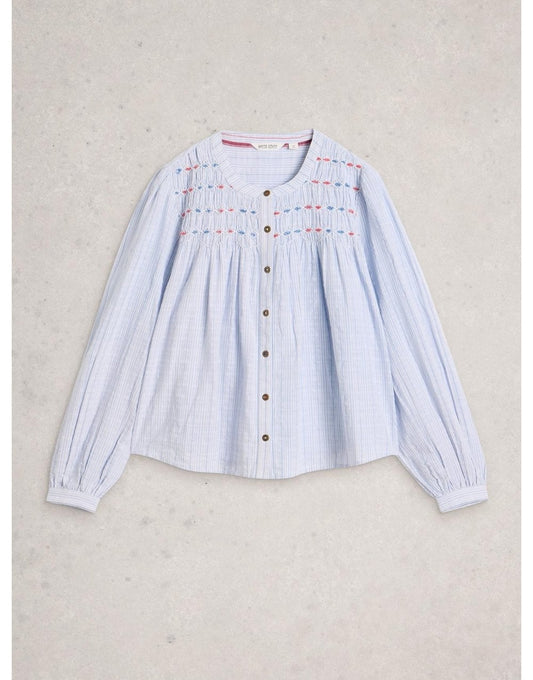 Young Ideas/Henmores - Sammy Smock Top - Blue Multi - 8