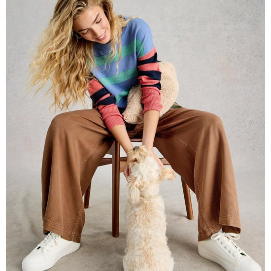 Young Ideas/Henmores - Sasha Wide Leg Trouser - Mid Tan - 8