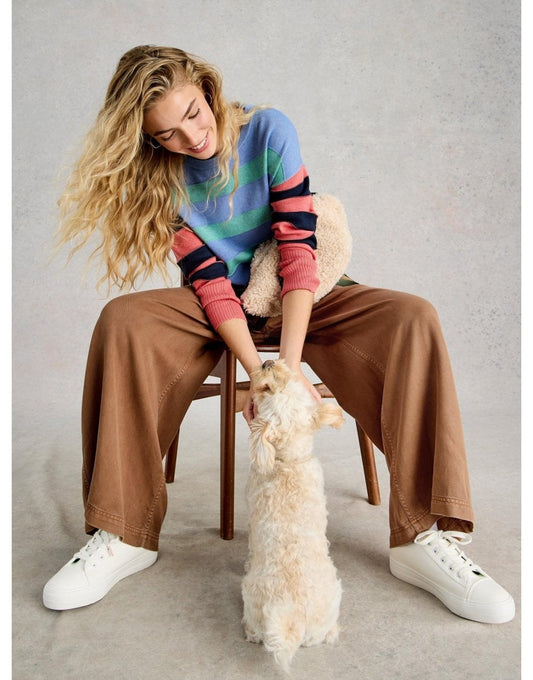 Young Ideas/Henmores - Sasha Wide Leg Trouser - Mid Tan - 8