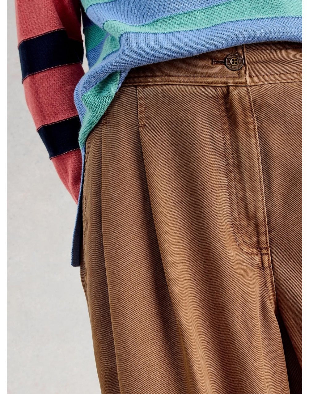 Young Ideas/Henmores - Sasha Wide Leg Trouser - Mid Tan - 8