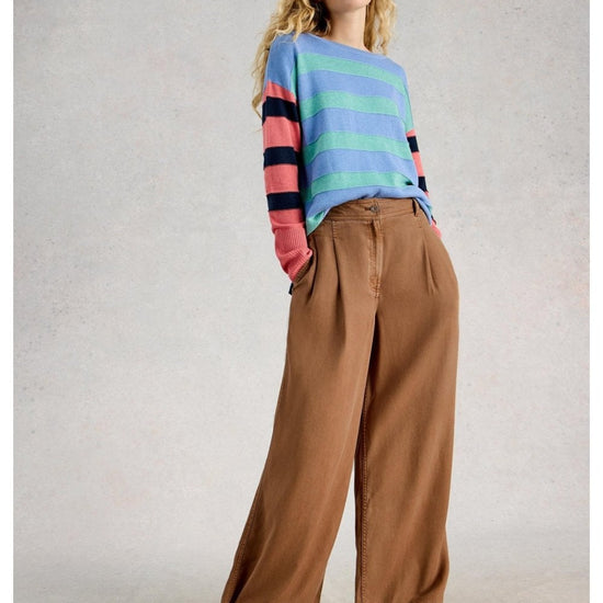 Young Ideas/Henmores - Sasha Wide Leg Trouser - Mid Tan - 8