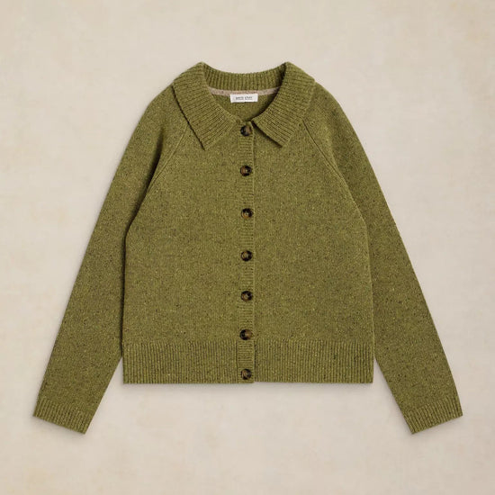 Young Ideas & Henmores -Shepherd Collar Cardi -Mid Chartreuse -8