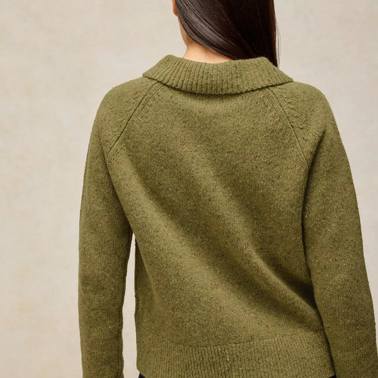 Young Ideas & Henmores -Shepherd Collar Cardi -Mid Chartreuse -8