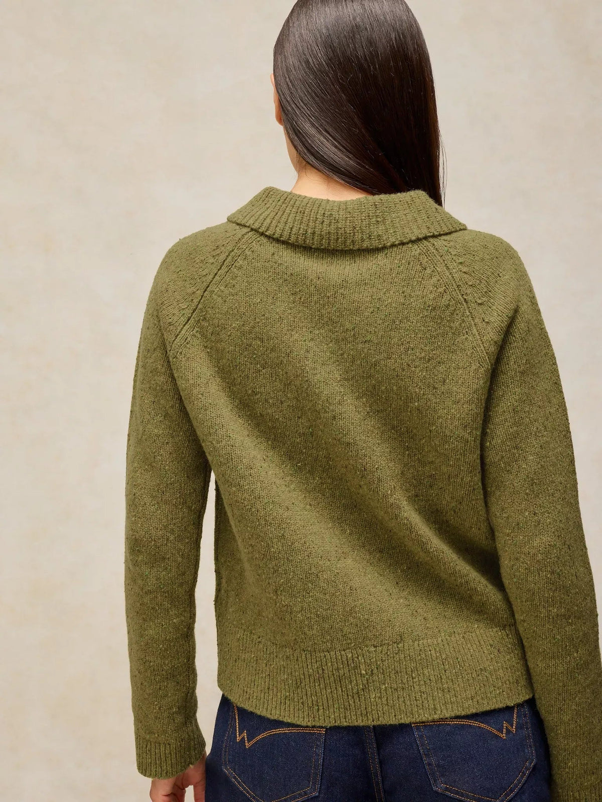 Young Ideas & Henmores -Shepherd Collar Cardi -Mid Chartreuse -8
