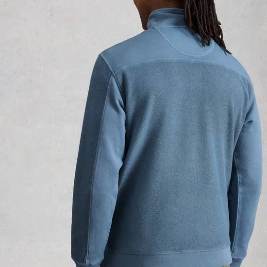 Young Ideas/Henmores - Sidmouth Half Zip Sweat - Light Blue - M