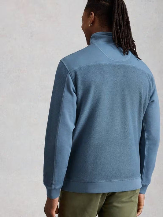 Young Ideas/Henmores - Sidmouth Half Zip Sweat - Light Blue - M