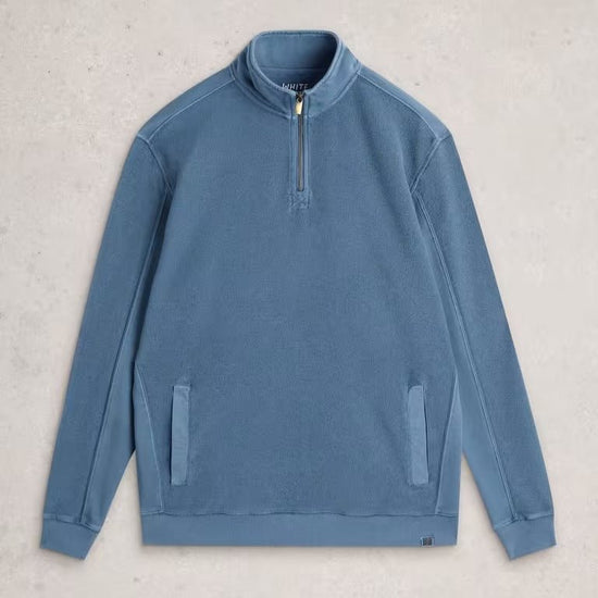 Young Ideas/Henmores - Sidmouth Half Zip Sweat - Light Blue - M