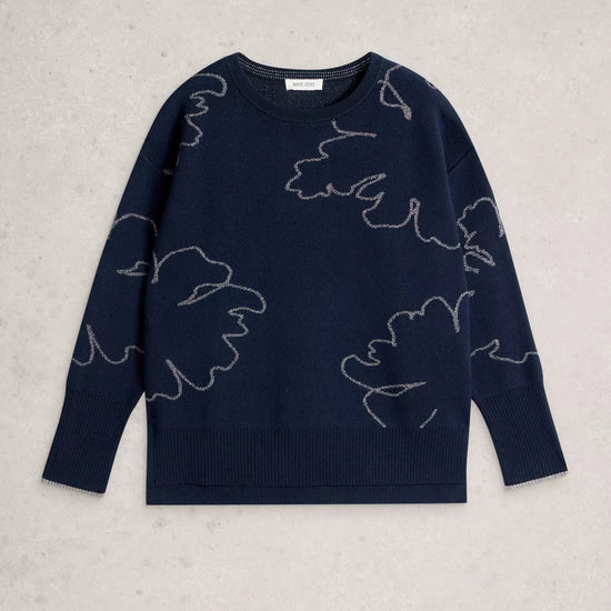 Young Ideas & Henmores -Sienna Sparkle Jumper -Navy Multi -10
