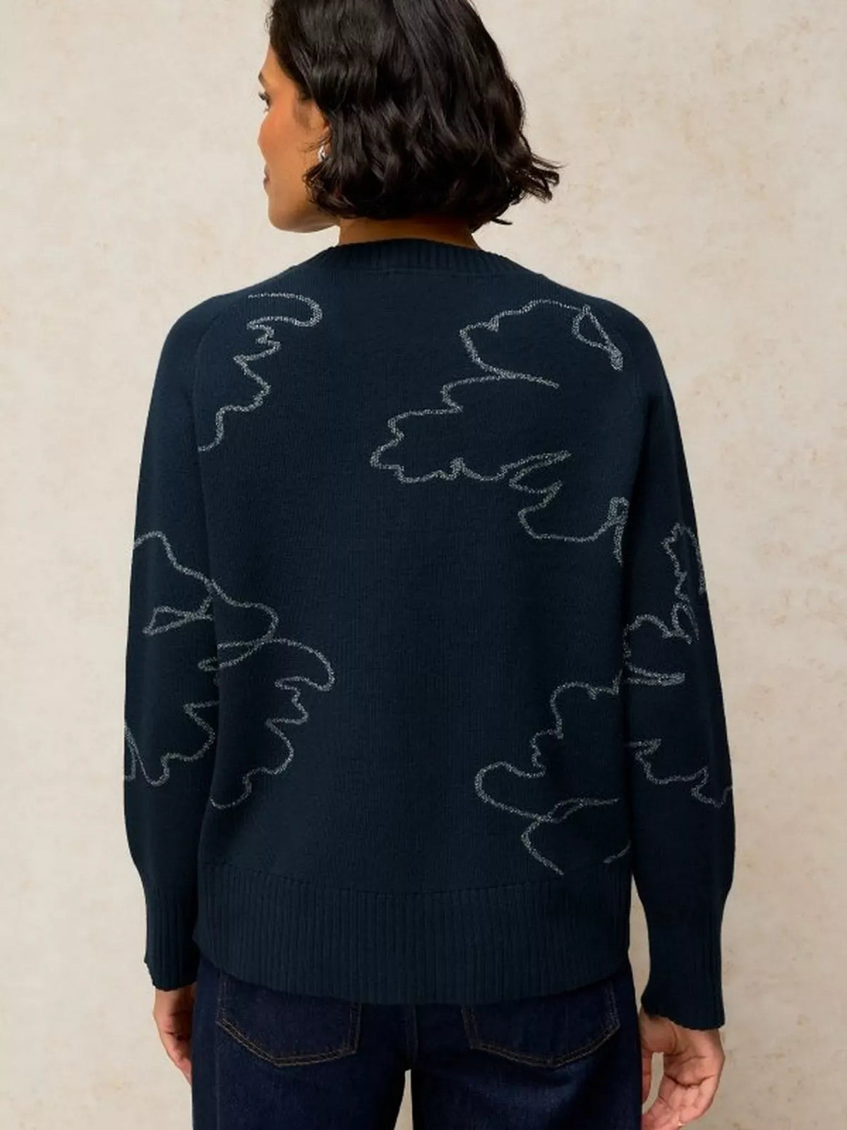 Young Ideas & Henmores -Sienna Sparkle Jumper -Navy Multi -10