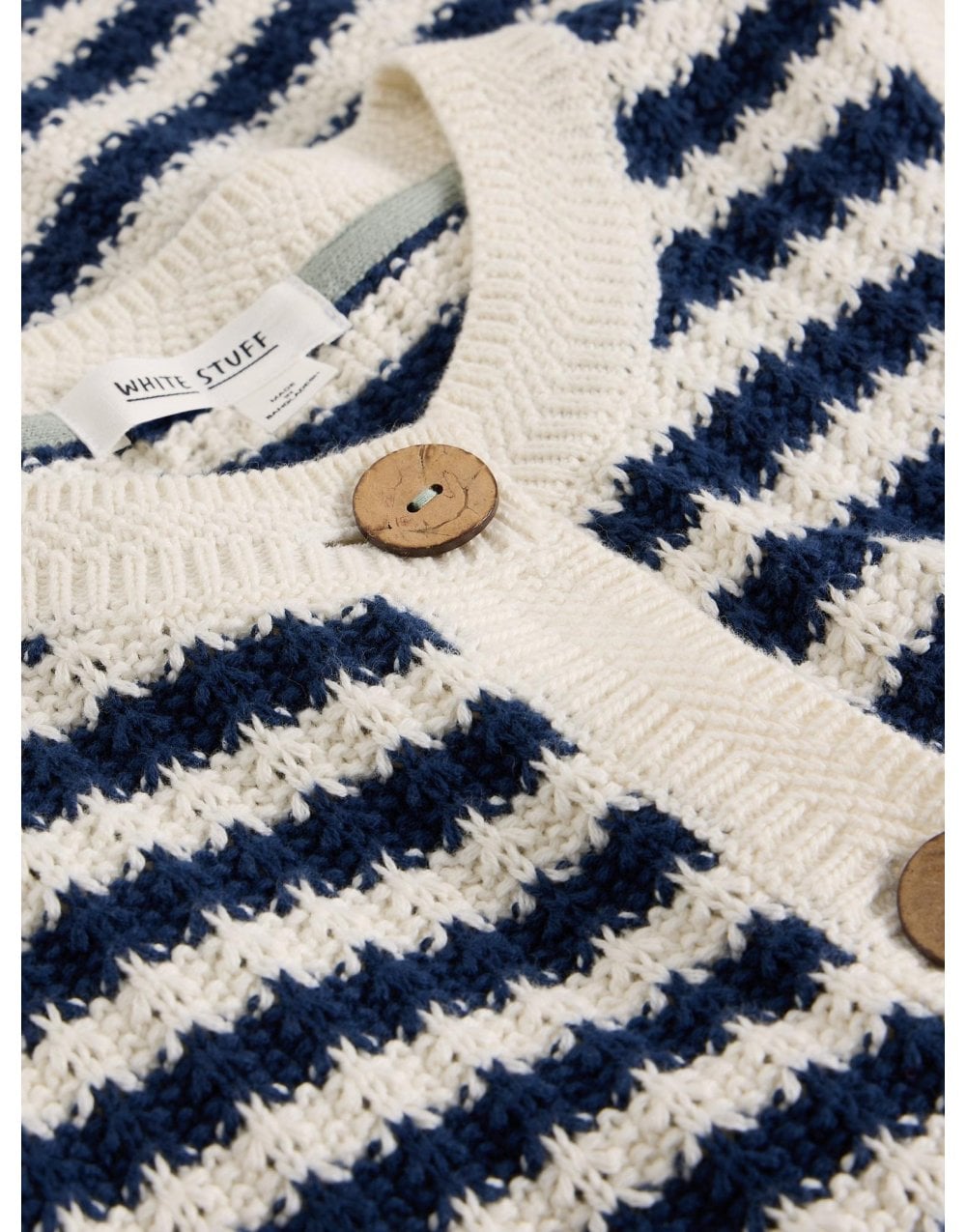 Young Ideas/Henmores - Sienna Striped Button Sleeveless Top - Navy Multi - S