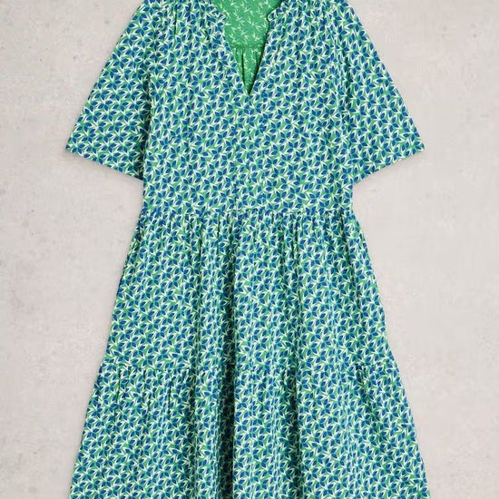 Young Ideas & Henmores - Sophia Jersey Dress - Green Multi - 8