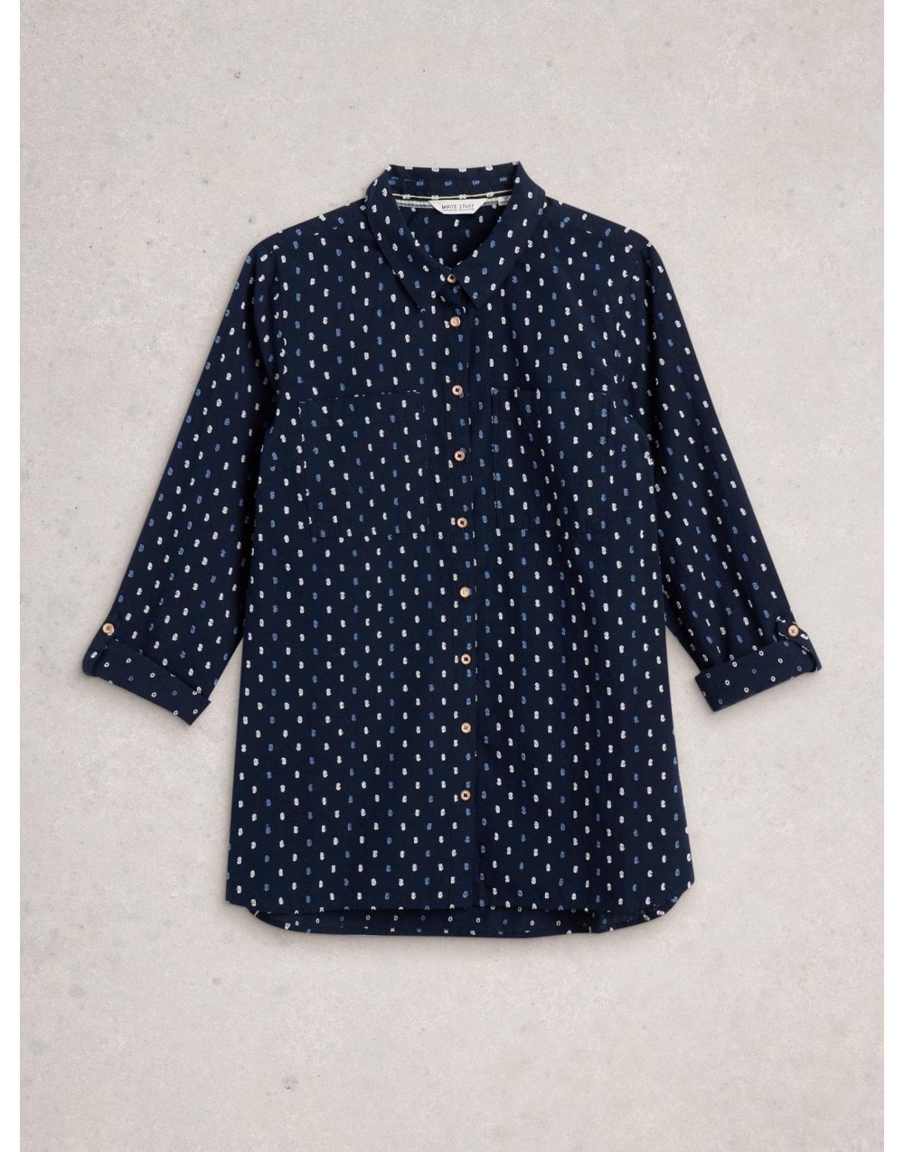 Young Ideas/Henmores - Sophie Cord Shirt - Navy Multi - 8