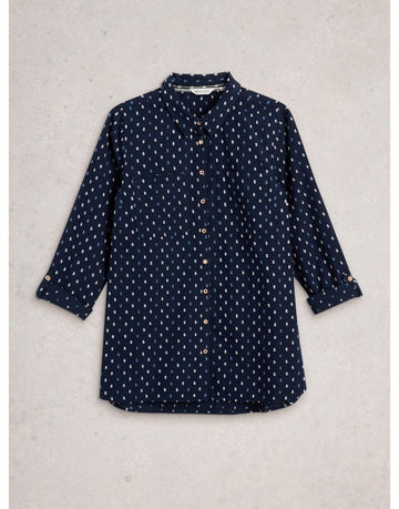 Young Ideas/Henmores - Sophie Cord Shirt - Navy Multi - 8