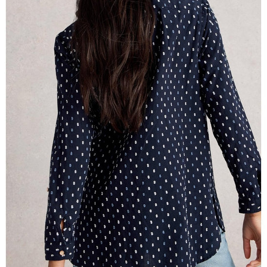 Young Ideas/Henmores - Sophie Cord Shirt - Navy Multi - 8