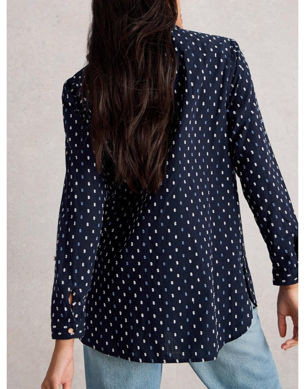 Young Ideas/Henmores - Sophie Cord Shirt - Navy Multi - 8