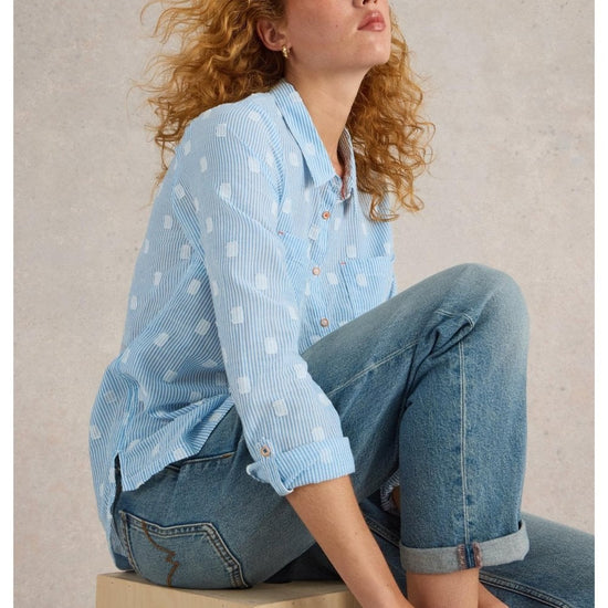Young Ideas/Henmores - Sophie Organic Cotton Shirt - Blue Multi - 8