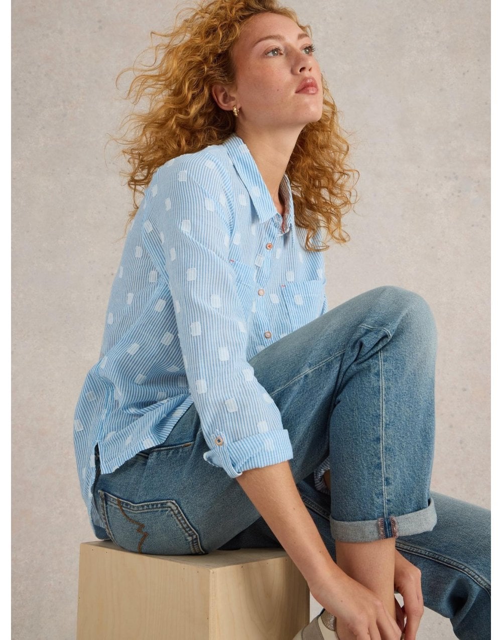 Young Ideas/Henmores - Sophie Organic Cotton Shirt - Blue Multi - 8