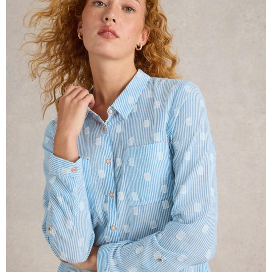 Young Ideas/Henmores - Sophie Organic Cotton Shirt - Blue Multi - 8