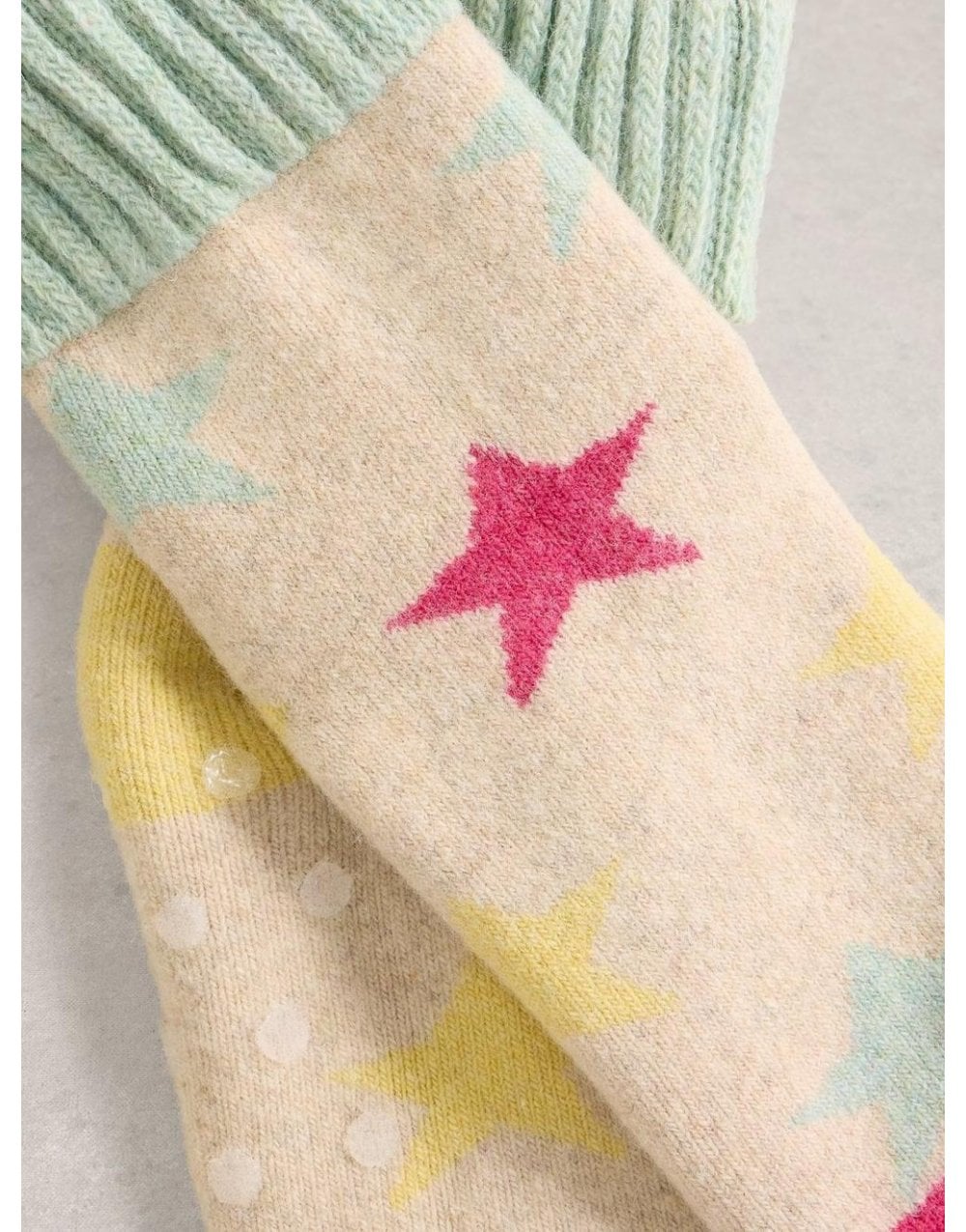 Young Ideas/Henmores - Star Loopback Sock - Natural Multi - OS