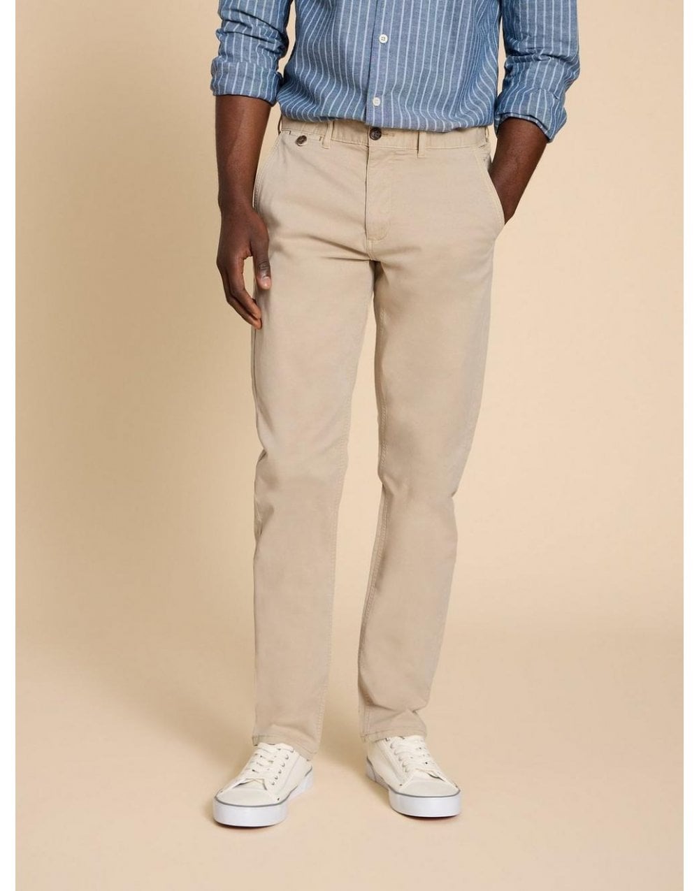 Young Ideas/Henmores - Sutton Organic Chino Trouser - Light Natural - 34