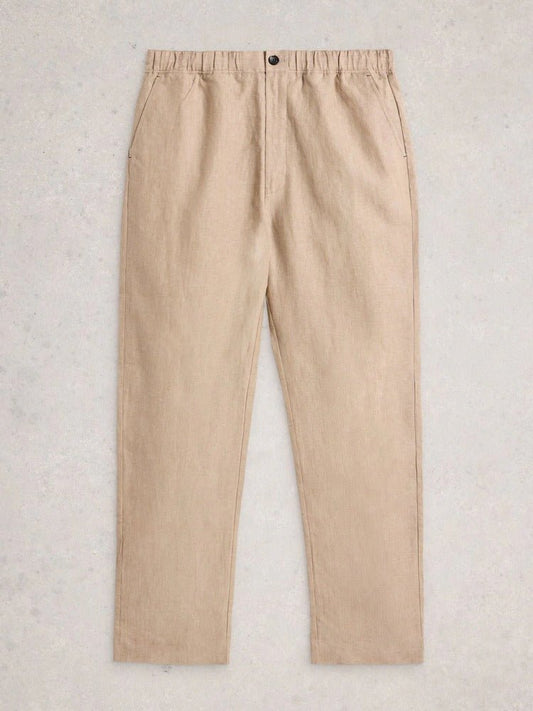 Young Ideas & Henmores - Swinton Linen Trouser - Light Natural - 32