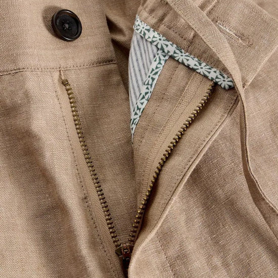 Young Ideas & Henmores - Swinton Linen Trouser - Light Natural - 32