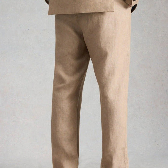 Young Ideas & Henmores - Swinton Linen Trouser - Light Natural - 32