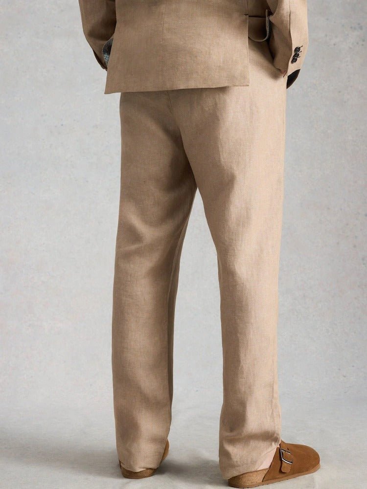 Young Ideas & Henmores - Swinton Linen Trouser - Light Natural - 32