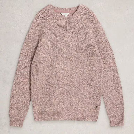 Young Ideas & Henmores - Tadley Twist Crew Neck - Pink Melange - M