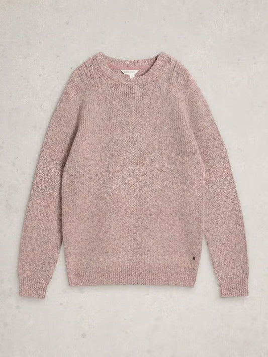 Young Ideas & Henmores - Tadley Twist Crew Neck - Pink Melange - M
