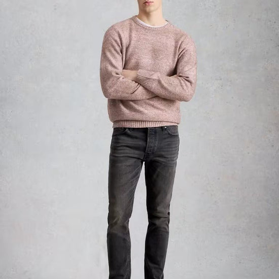 Young Ideas & Henmores - Tadley Twist Crew Neck - Pink Melange - M