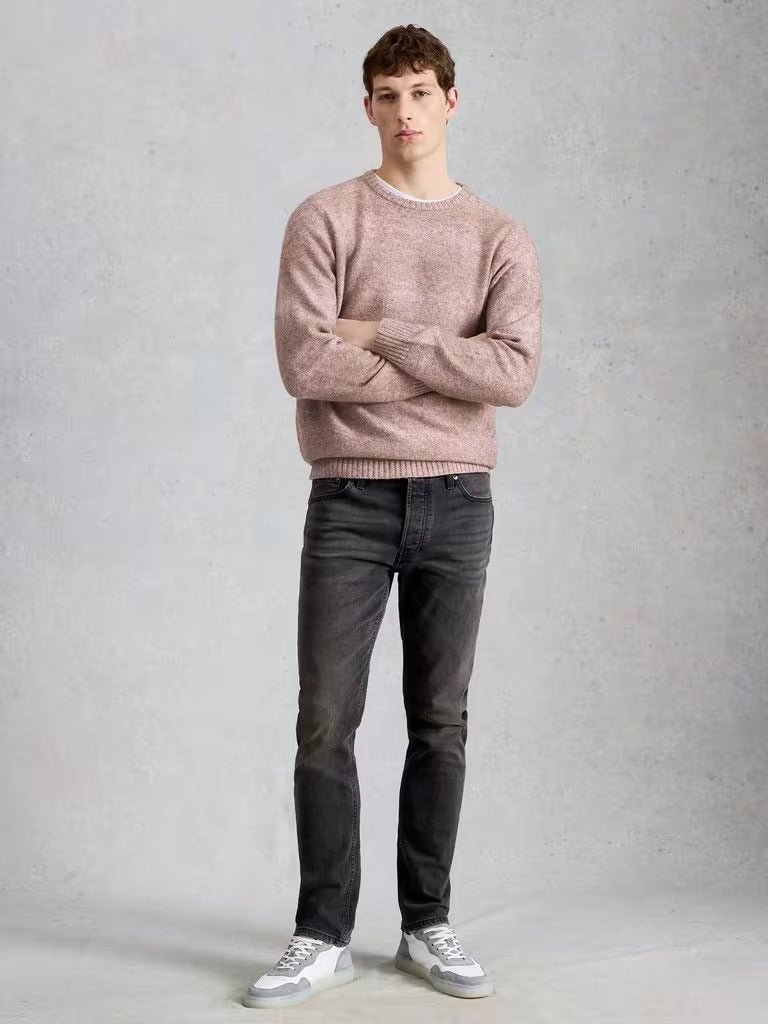 Young Ideas & Henmores - Tadley Twist Crew Neck - Pink Melange - M