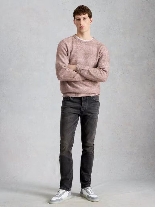 Young Ideas & Henmores - Tadley Twist Crew Neck - Pink Melange - M