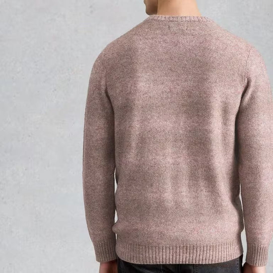 Young Ideas & Henmores - Tadley Twist Crew Neck - Pink Melange - M
