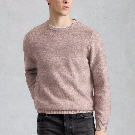 Young Ideas & Henmores - Tadley Twist Crew Neck - Pink Melange - M