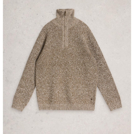 Young Ideas/Henmores - Tadley Twist Funnel Neck - Brown Melange - M