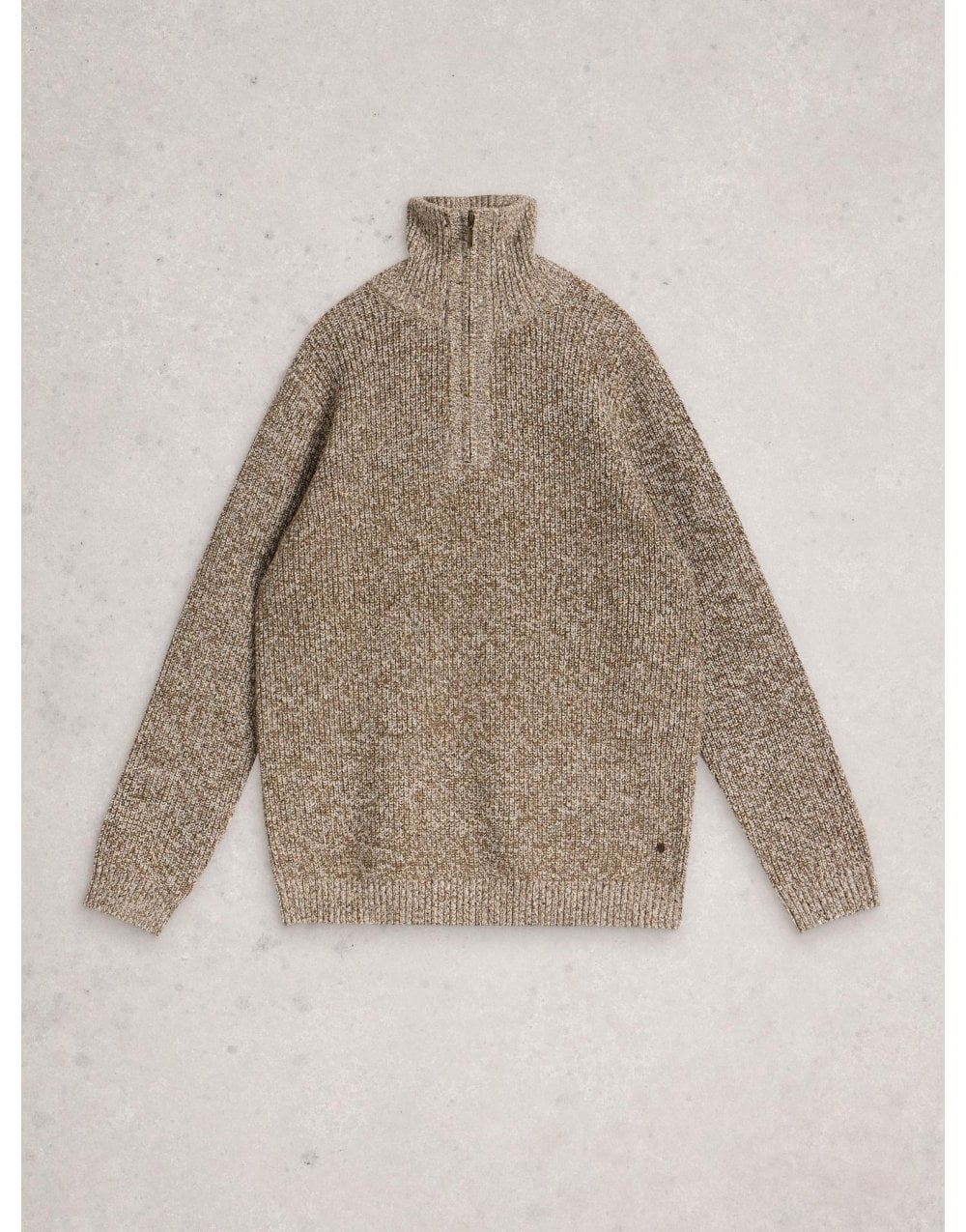 Young Ideas/Henmores - Tadley Twist Funnel Neck - Brown Melange - M