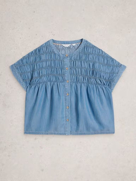 Young Ideas & Henmores - Tammie Chambray Shirt - Mid Denim - 8