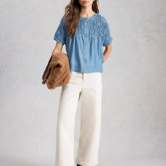 Young Ideas & Henmores - Tammie Chambray Shirt - Mid Denim - 8