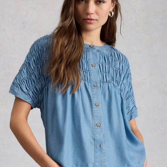 Young Ideas & Henmores - Tammie Chambray Shirt - Mid Denim - 8
