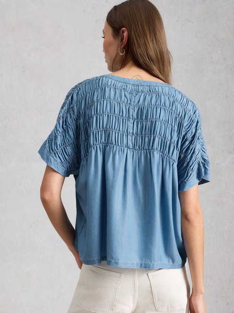 Young Ideas & Henmores - Tammie Chambray Shirt - Mid Denim - 8