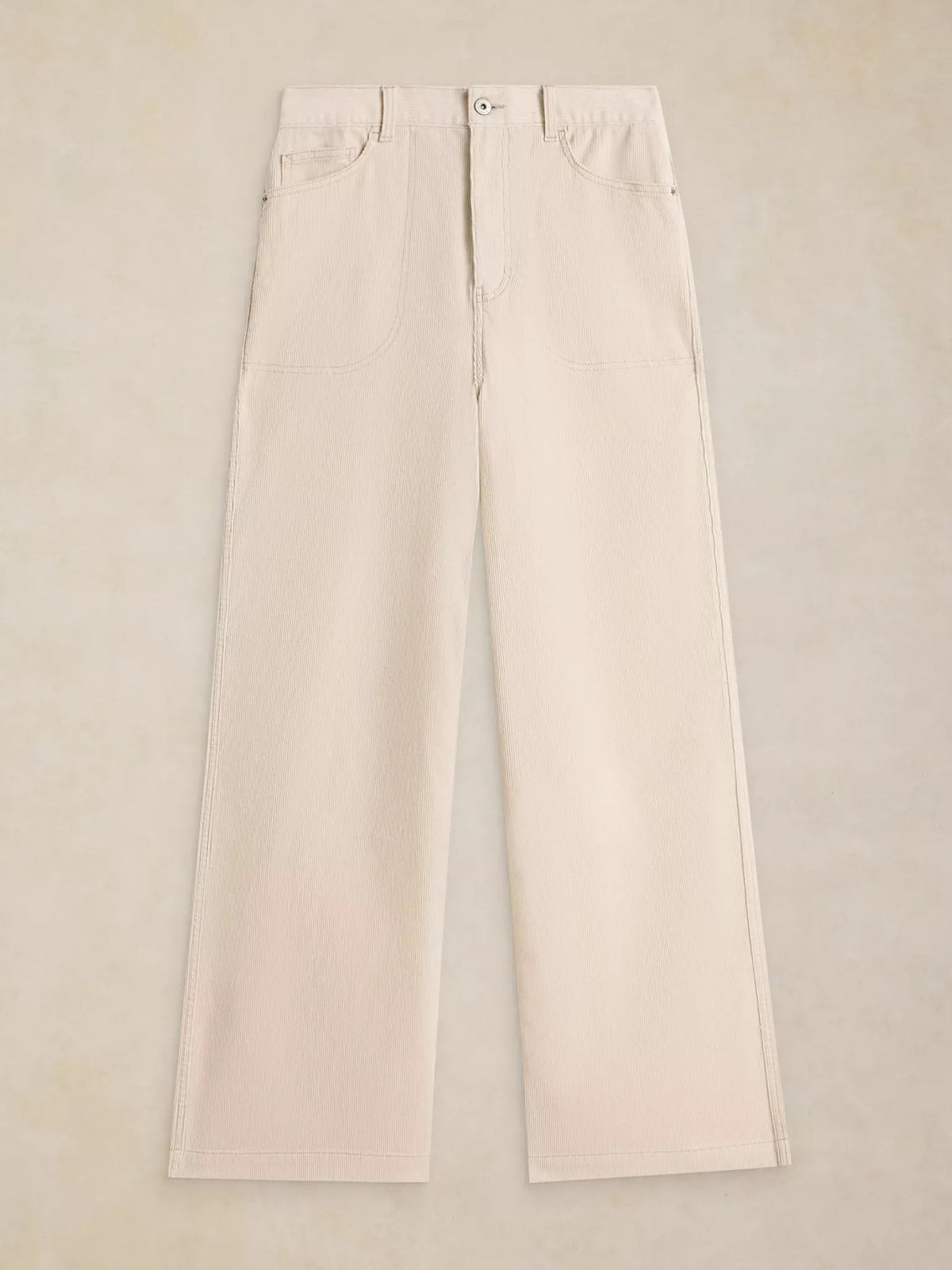 Young Ideas & Henmores -Tia Cord Wide Leg Trouser -Natural White -10
