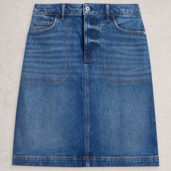 Young Ideas & Henmores - Tia Denim Skirt - Mid Denim - 8