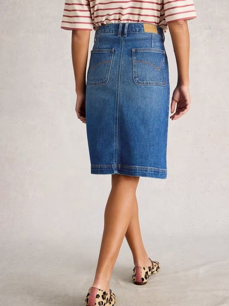 Young Ideas & Henmores - Tia Denim Skirt - Mid Denim - 8