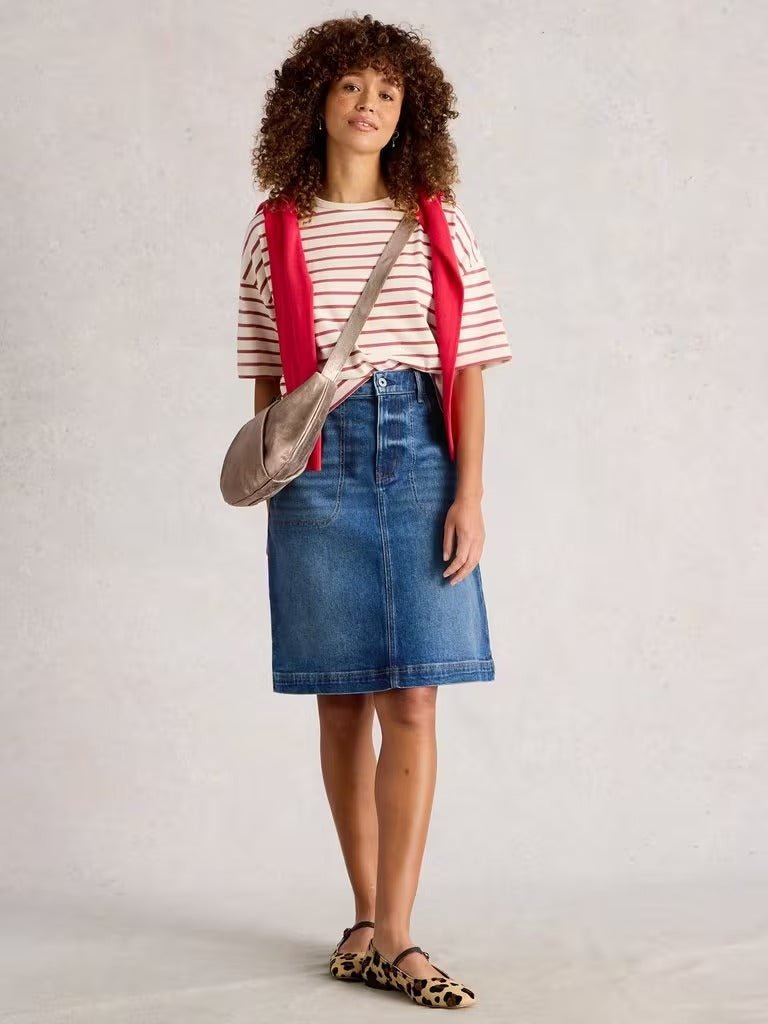 Young Ideas & Henmores - Tia Denim Skirt - Mid Denim - 8
